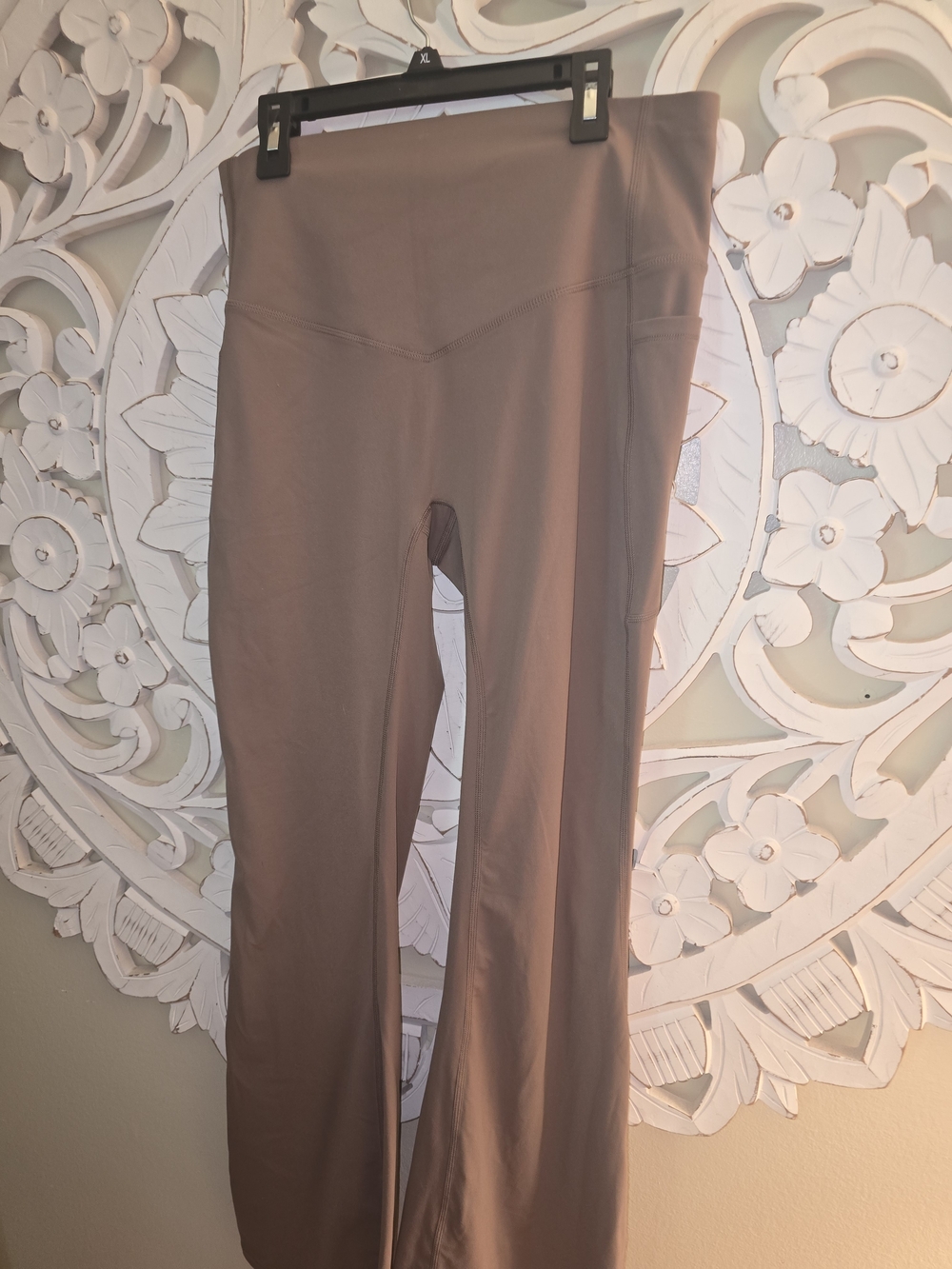 HALARA Wide-Leg High-Waist Yoga Pants in Taupe